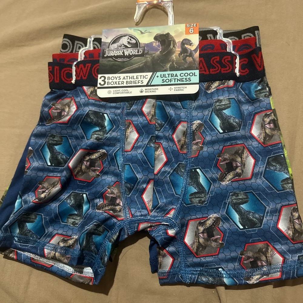 Boys Blue Athletic Boxer Briefs - 3 Pack